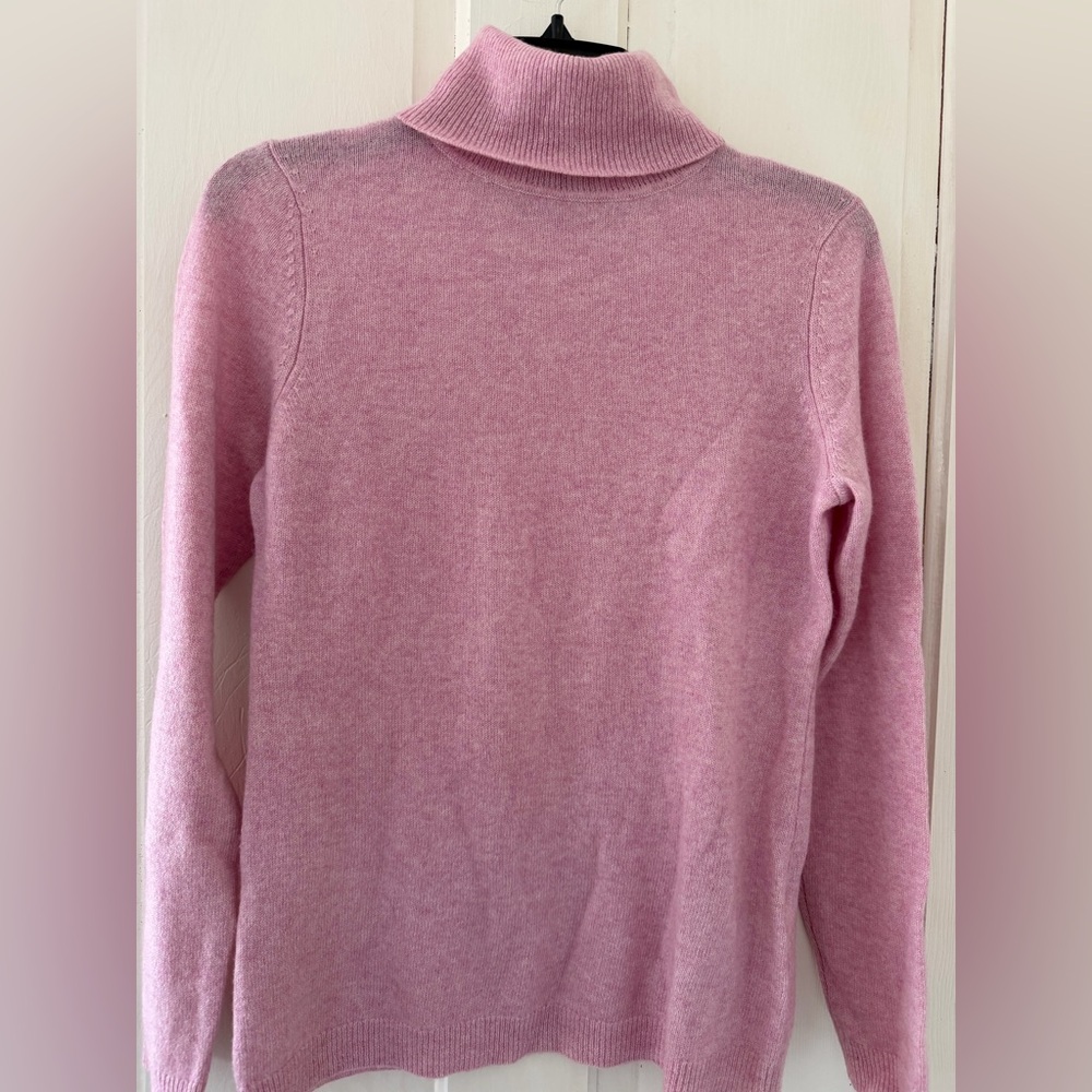 Charter Club 100% Cashmere Soft Pink Cowl Neck Sweater